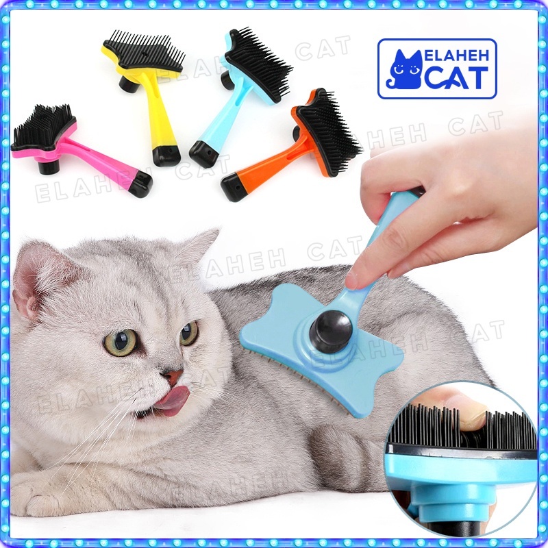 Sisir Kucing Bulu Rontok Sisir Kucing Otomatis Sisir Anjing Kelinci  Grooming Hewan