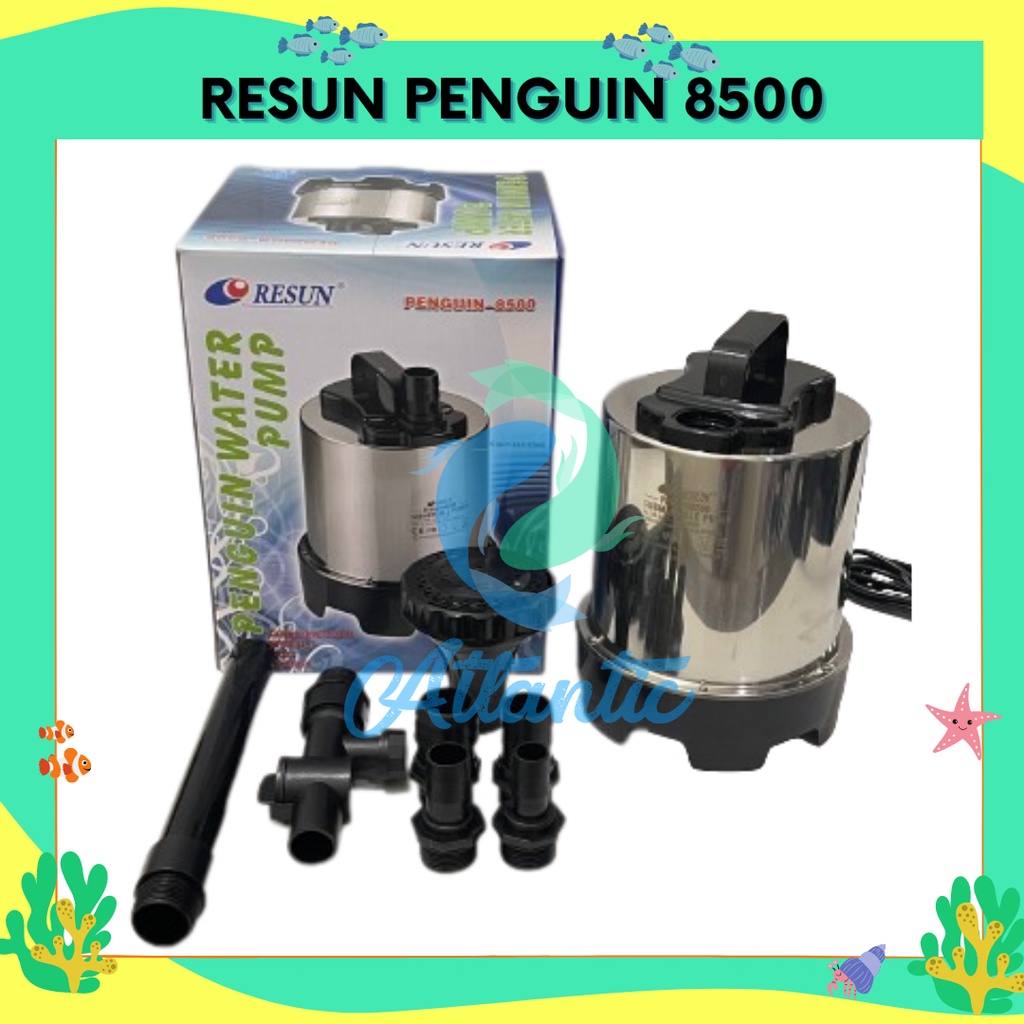 RESUN PENGUIN 8500 Vertical Water Pump Pompa Air Celup Kolam Ikan Koi Air Mancur