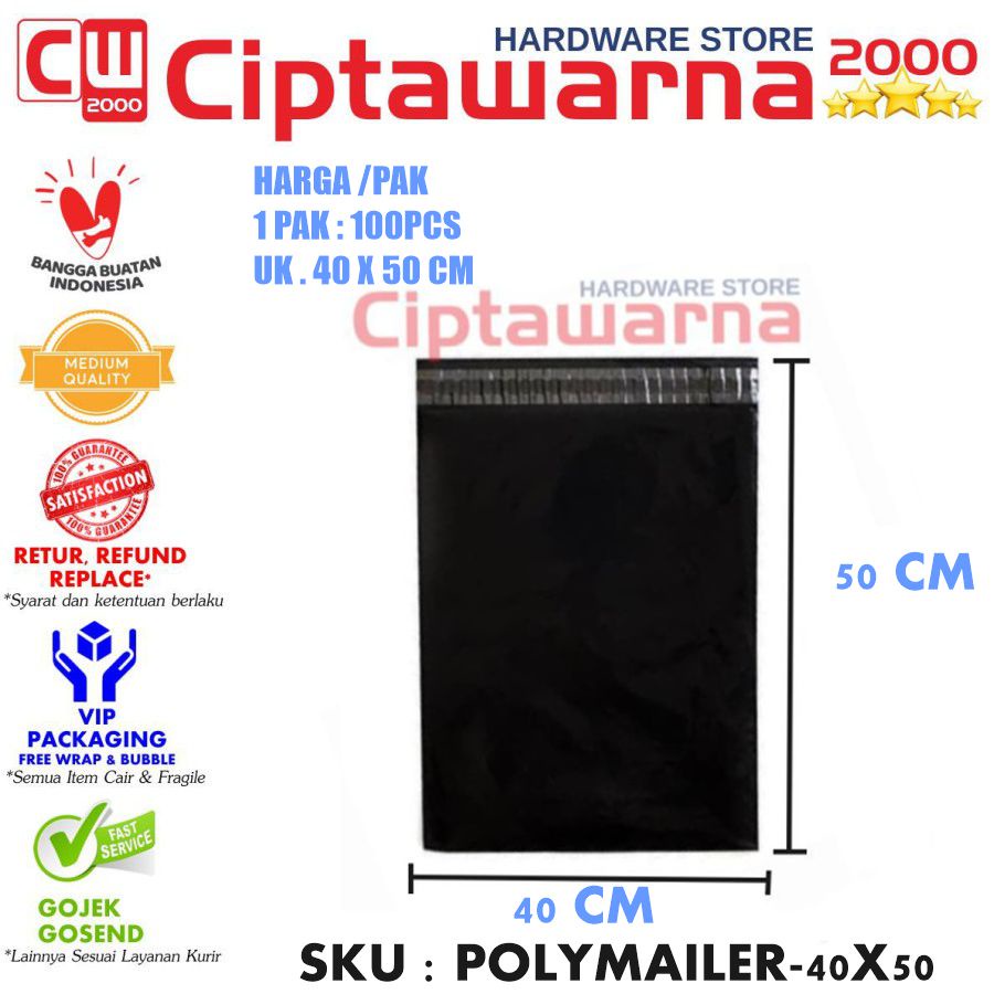 

Kantong Plastik Packing Online Amplop Plastik Polymailer 40 X 50 CM Cw2