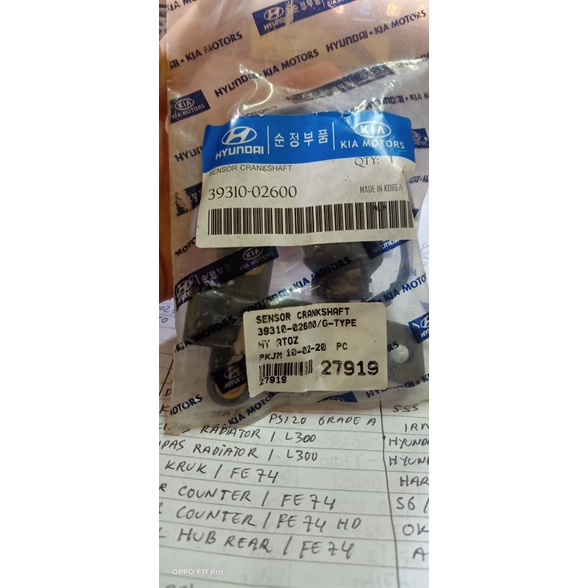 SPAREPART OTOMOTIF- Sensor Crankshaft Hyundai Atoz -KOMPONEN AKSESORIS