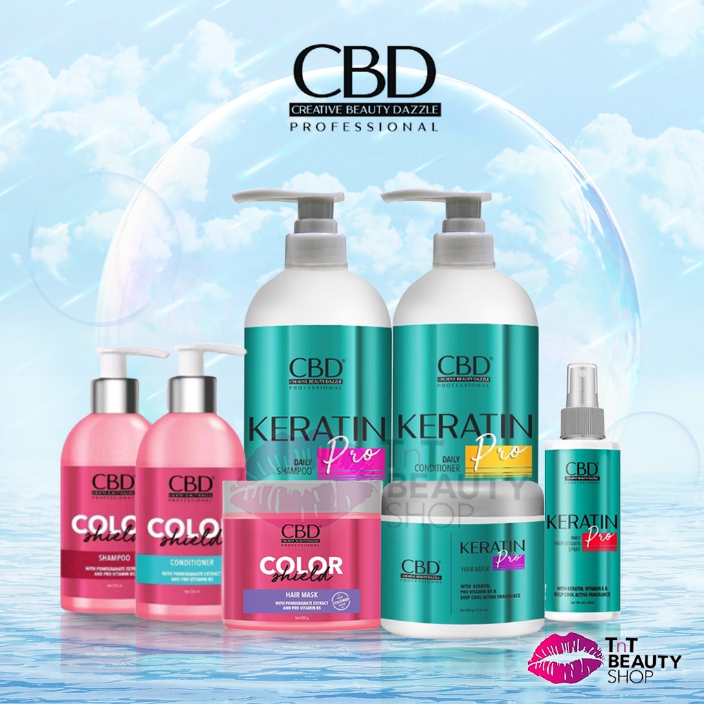 CBD Professional Keratin Pro Daily Use Hair Mask 500gr - Conditioner 1000ml - Shampoo 1000ml - Hair 
