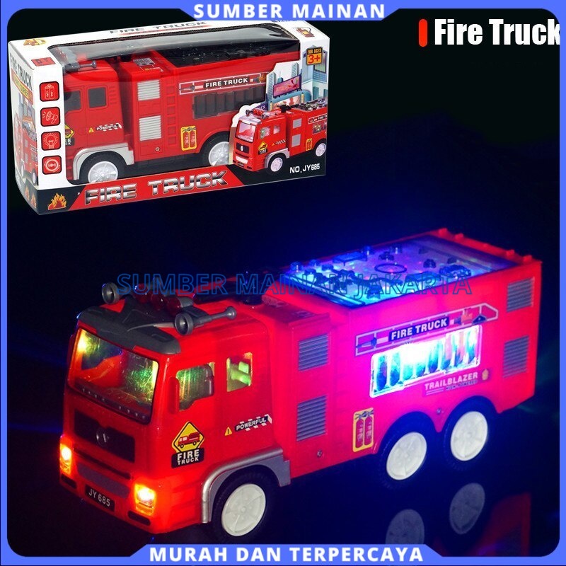 Mainan Mobil Pemadam Kebakaran Besar Fire Truck Bump & Go
