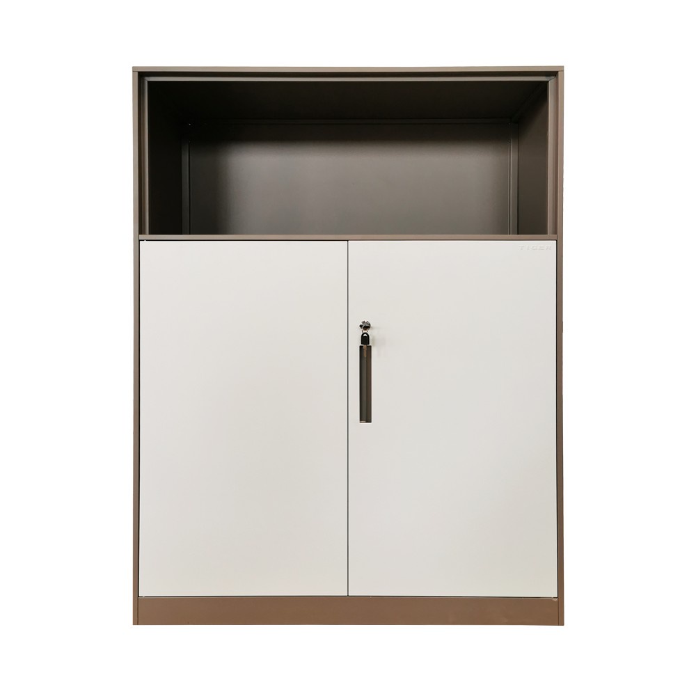 TIGER ZY-FC-A9T BROWN WHITE Almari Pintu Ayun (Half Height) LEMARI BESI RAK DOKUMEN