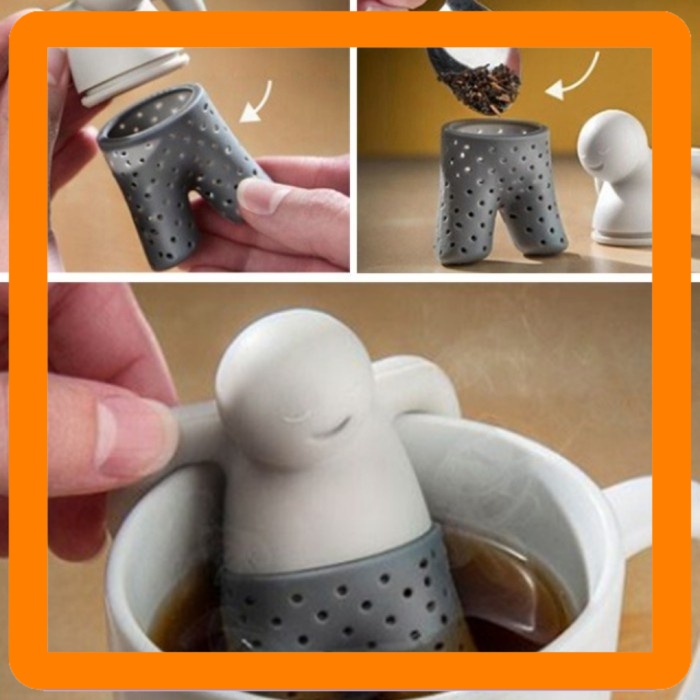 

Saringan teh silikon orang berendam tea bag strainer infuser dapur new