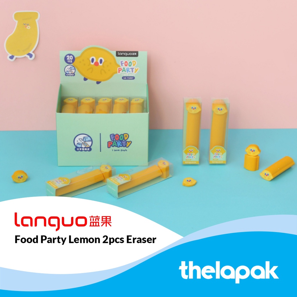 

Penghapus 2pcs Besar & Kecil Languo Food Party Series Lemon Eraser