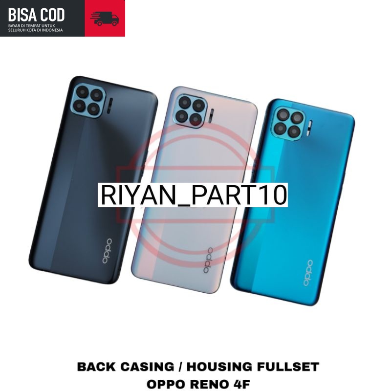 KESING HOUSING CASING FULLSET OPPO RENO 4F BACKDOOR RENO4 F / Back Cover Back Door Tutupan Baterai B