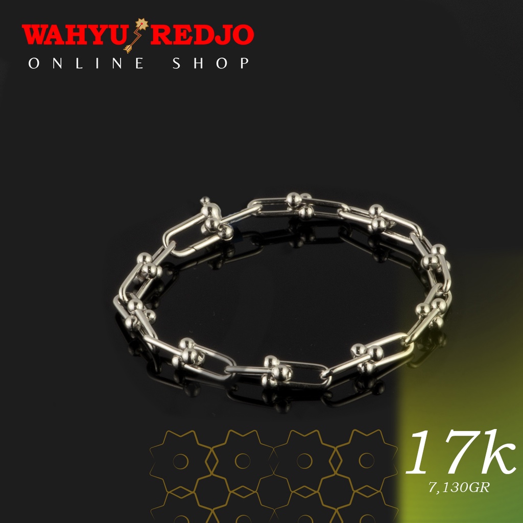 GELANG EMAS PUTIH 17K WAHYU REDJO GL17KP-18957836