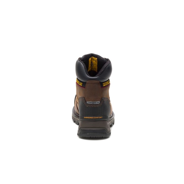 Sepatu Safety Caterpillar Excavator XL 6" CT WP Dark Brown  - 40