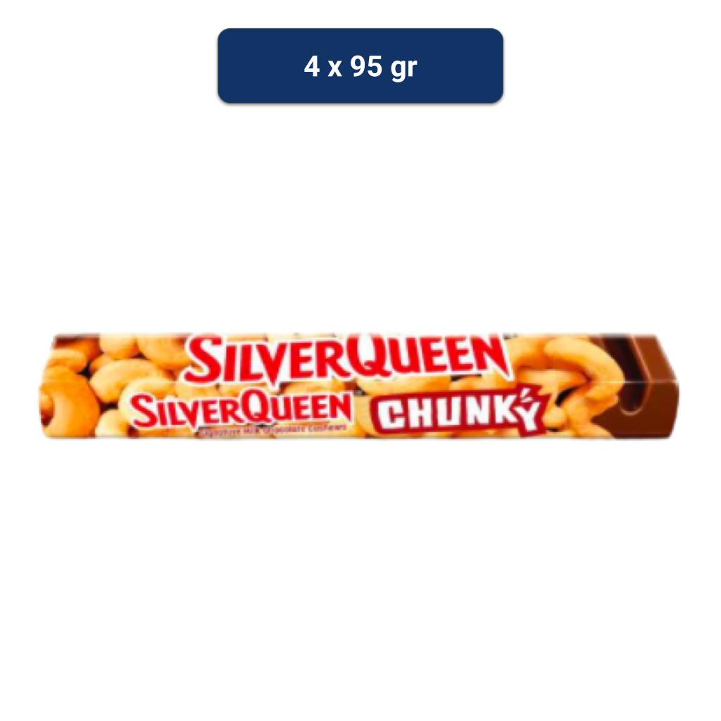 

Silverqueen Chunky Bar Cashew 95 g x 4 pcs