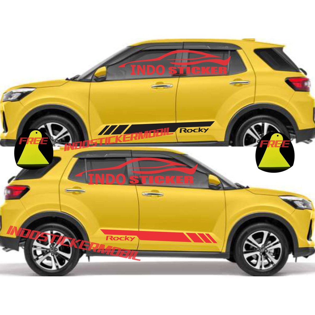 Sticker stiker mobil rocky sticker list daihatsu rocky raize custom text sisi samping