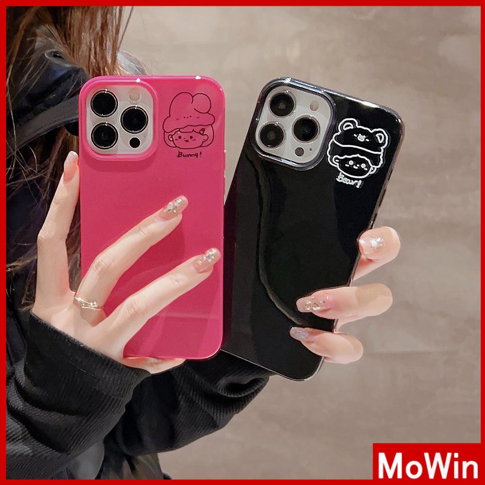 For iPhone 14 Pro Max iPhone Case Couple Case Black Pink Glossy TPU Soft Case Shockproof Protection Camera Boy Girl Compatible with iPhone 13 Pro max 12 Pro Max 11 xr xs max 7Plus