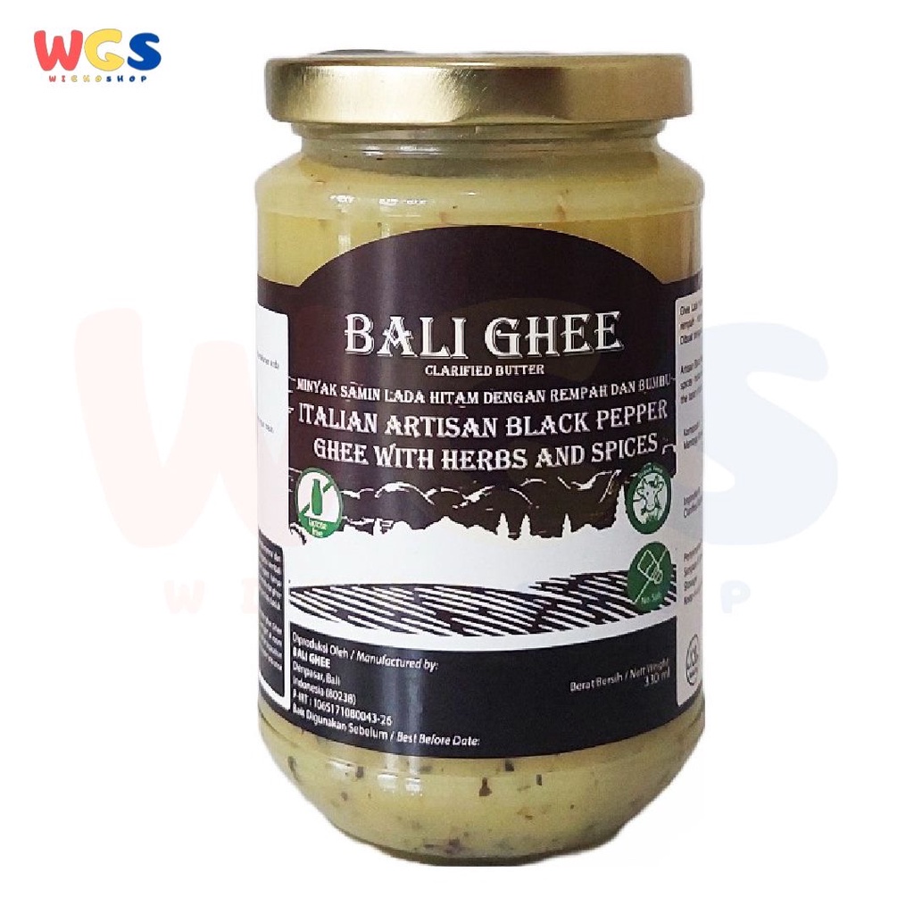 

Bali Ghee Clarified Butter Ghee Black Pepper Spice Gluten Free 330ml