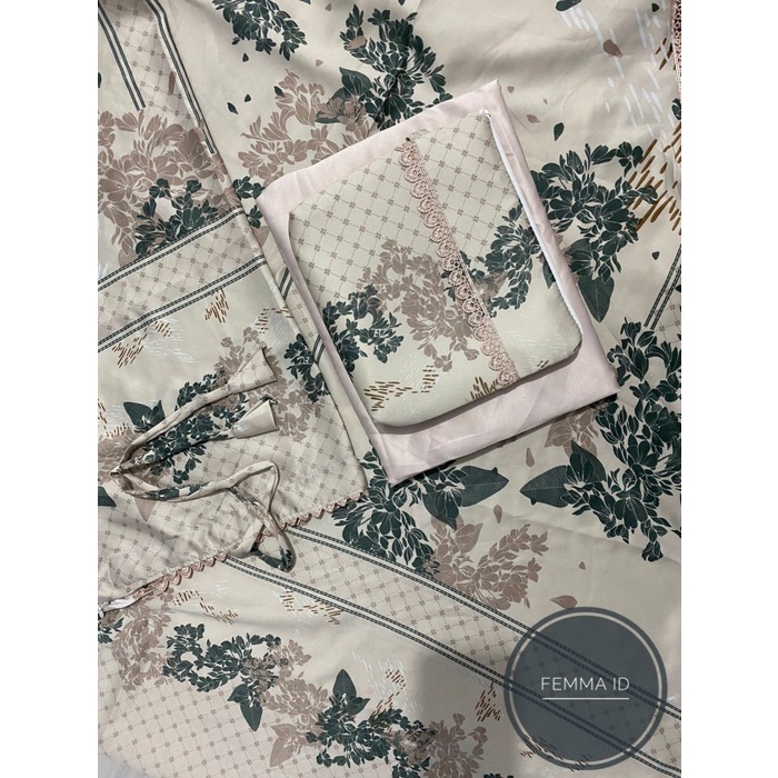 MUKENA DEWASA 2in1 ARMANI DIOR SILK JUMBO TERLARIS - DIOR CREAM