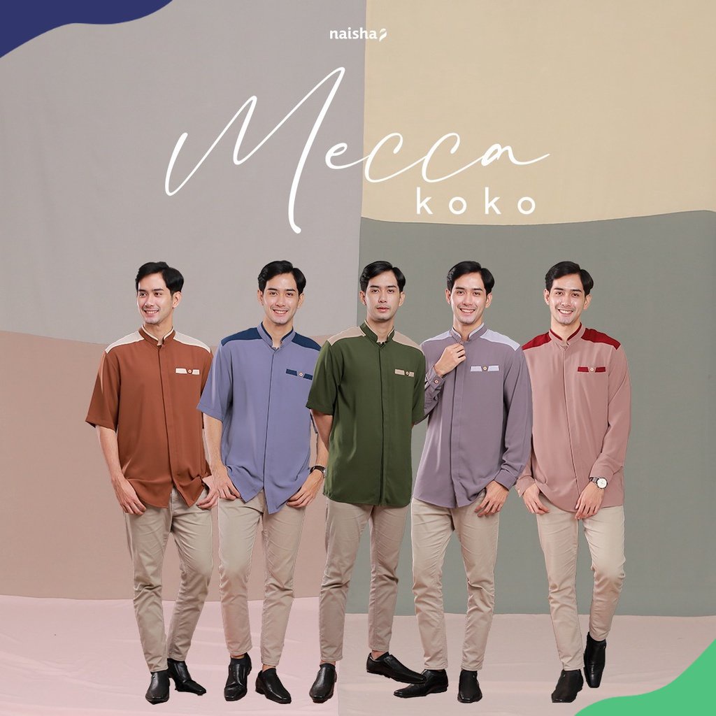 Naisha Official / Mecca Koko Dewasa / Mecca Family Set / Baju Koko Dewasa / Baju Couple Naisha / Sar