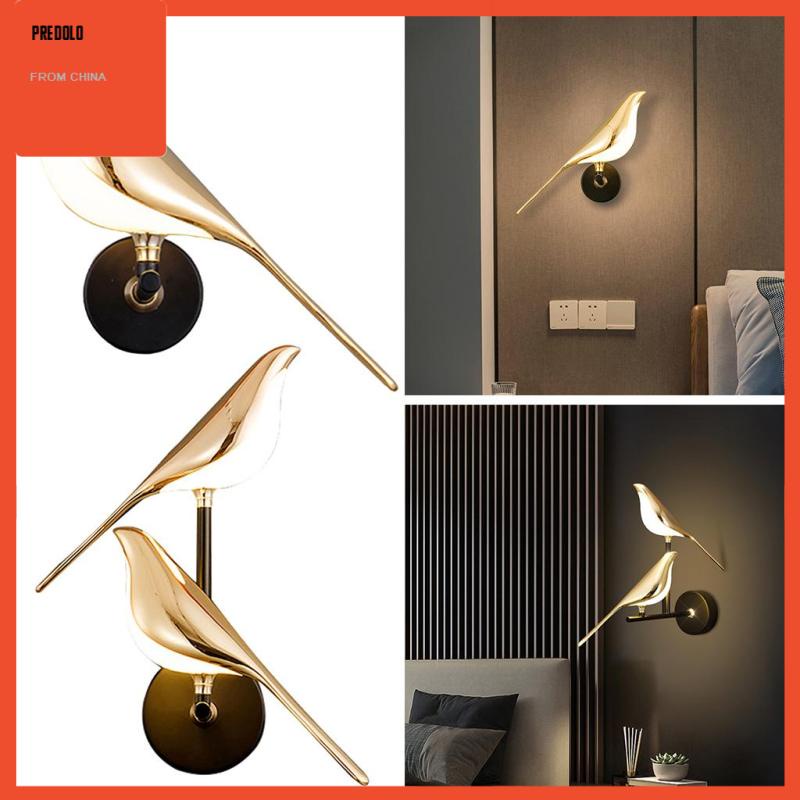 [Predolo] Nordic Bird Lampu Dinding Tempel Dinding Acrylic Wall Sconce Light Untuk Rumah Indoor