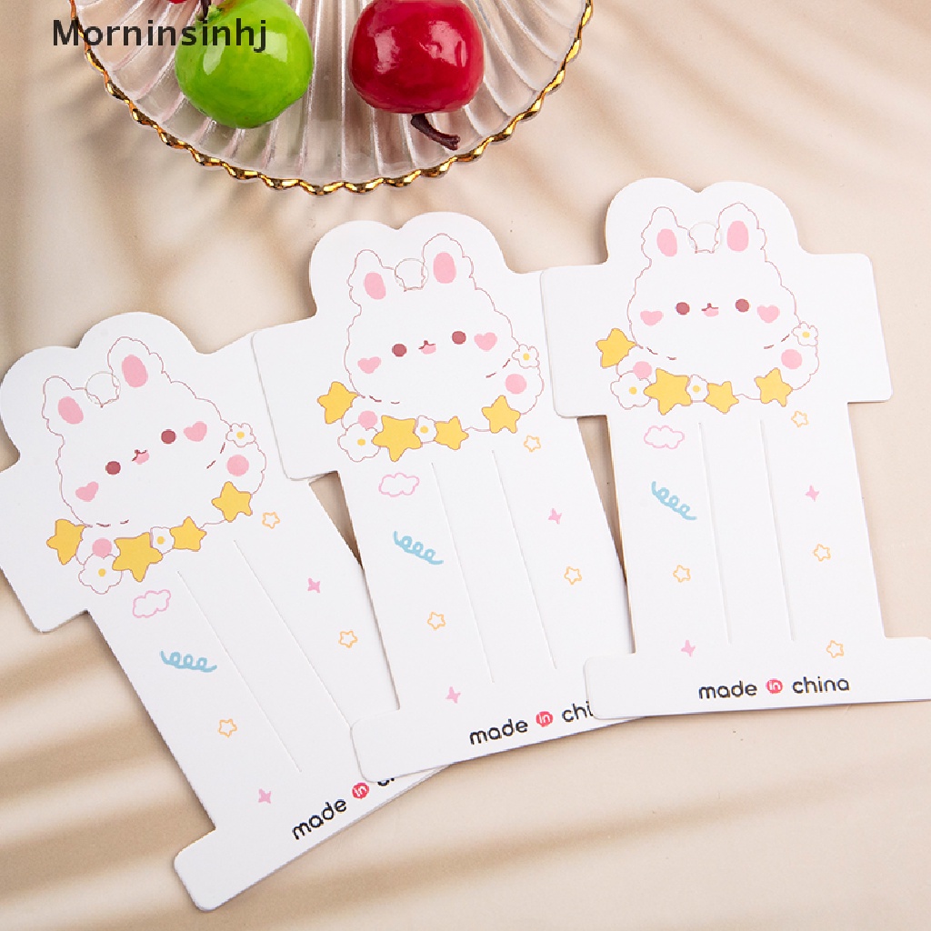 Mornin 50Pcs Jepit Rambut Kelinci Lucu Kertas Selai Hair Clips DIY Hairpin Kartu Display Perhiasan id