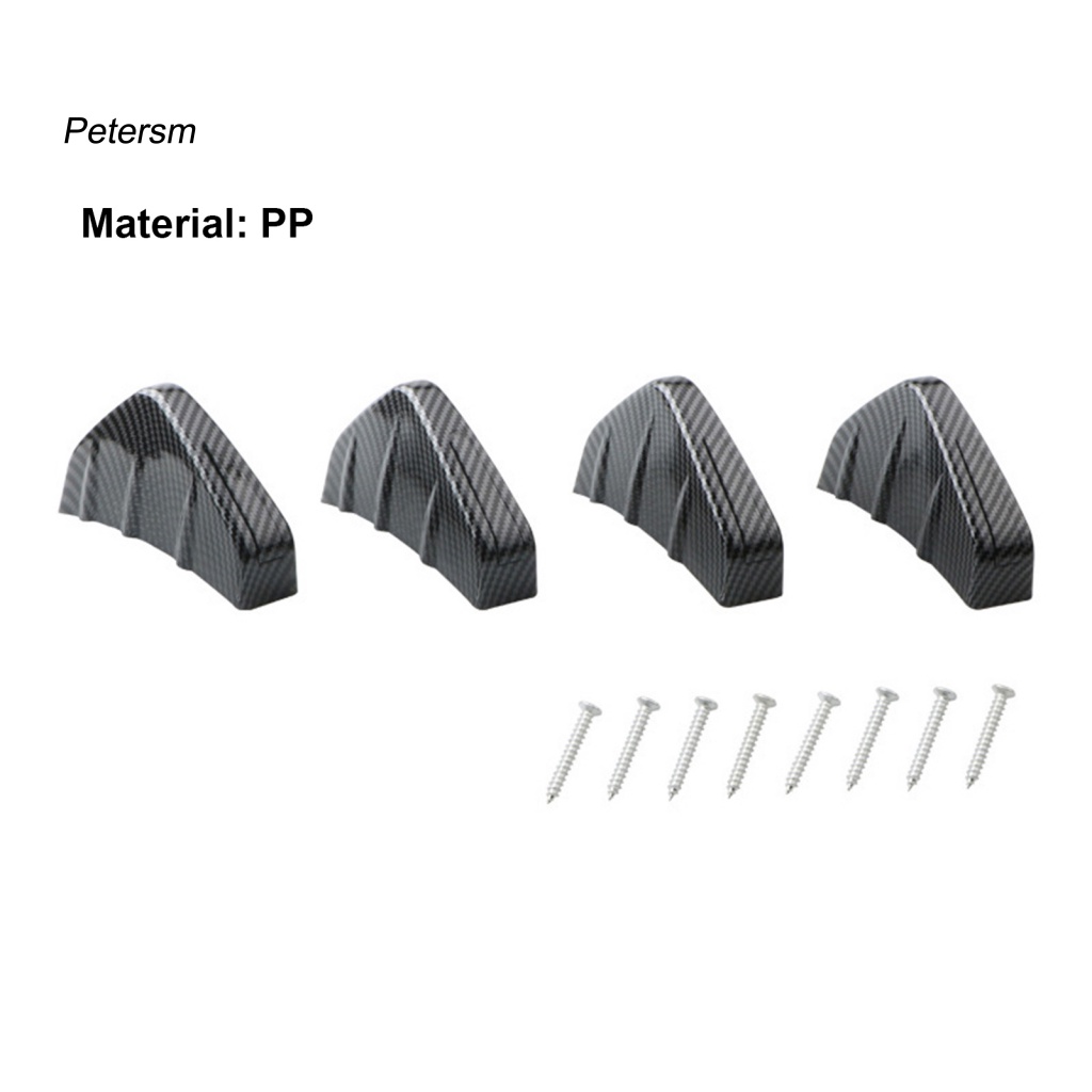 Pp 4Pcs Spoiler Belakang Mobil Tahan Air Untuk SUV Universal Car Rear Bumper Lip Splitter Performa Tinggi