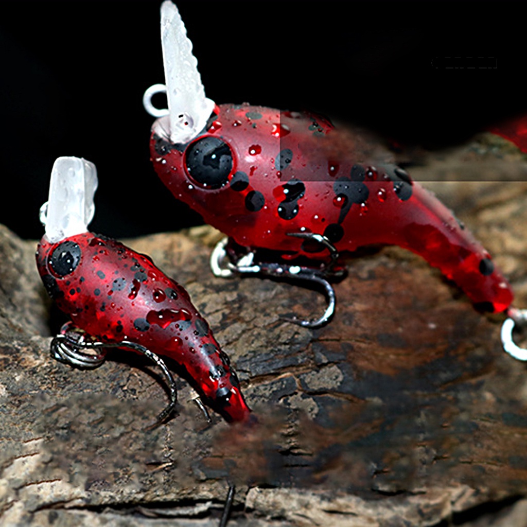 Cnn-7.4g Umpan Pancing Bentuk Hidup Tahan Air Buatan Pengerjaan Halus Pemasangan Mudah Tenggelam Crankbait 3D Mata Realistis Umpan Pancing Untuk Pecinta Memancing