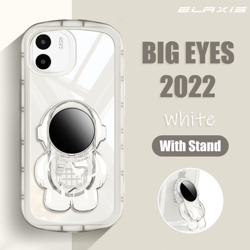 Andyh Untuk Xiaomi Redmi A1 Casing Ponsel Tahan Jatuh Transparan Chubby Silikon Lembut Dengan Astronot Stand2022 Desain Baru Ponsel Penutup Belakang