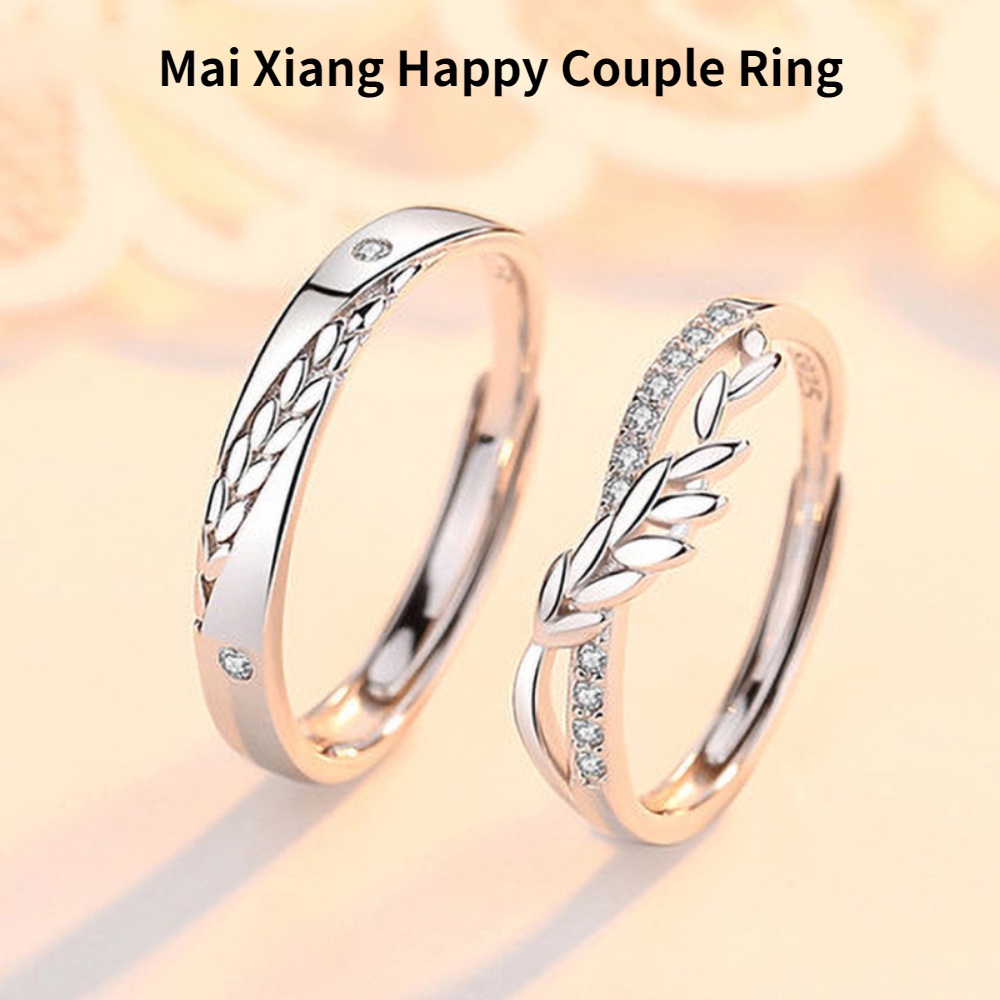 Deartiara Baru Mai Xiang Happy Couple Cincin Pembukaan Adjustable Cincin Fashion Kreativitas Mai Sui Couple Ring