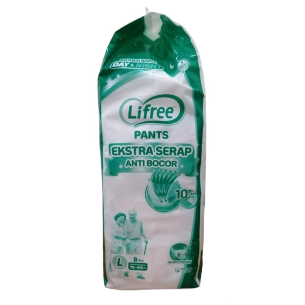 Lifree Popok Celana Dewasa Ekstra Serap Value Pack Extra M10 L8 XL6 XXL5