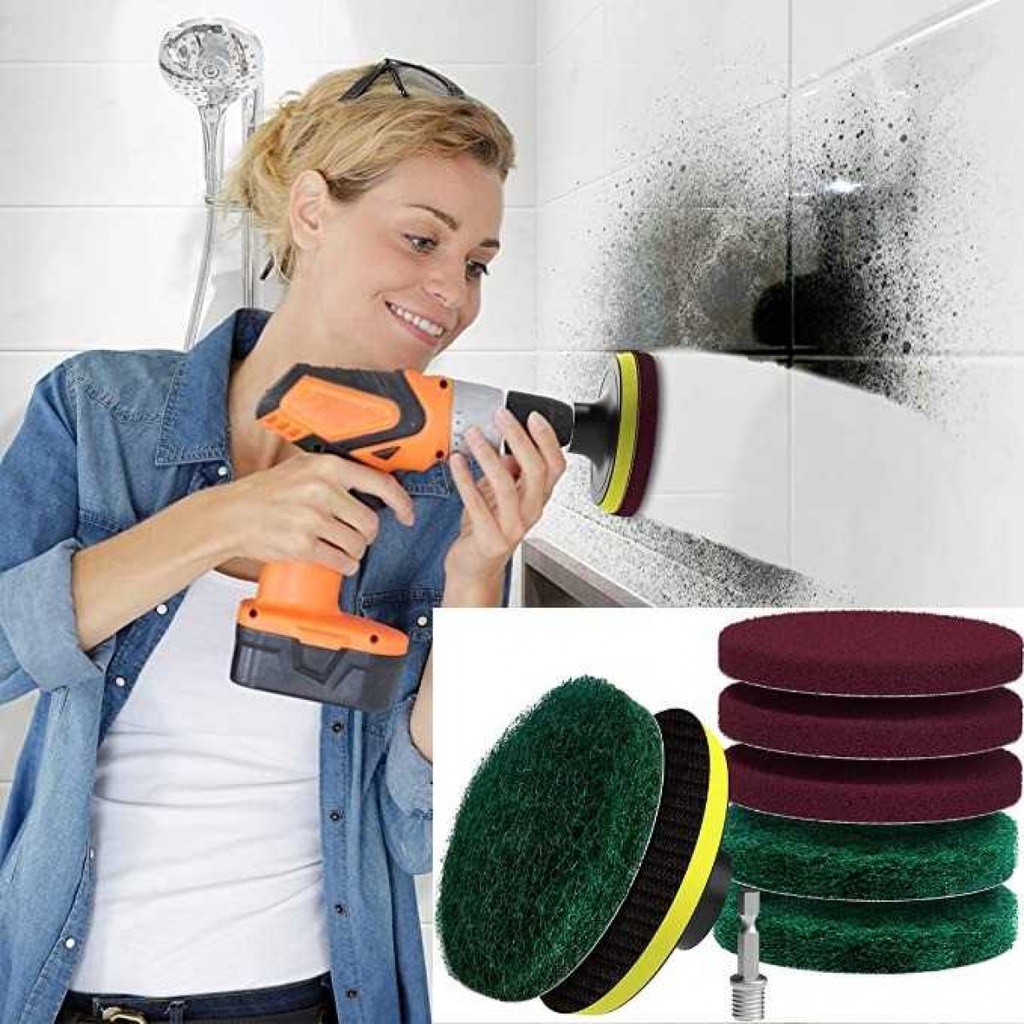 Mata Bor Kepala Scrub Pembersih Electric Drill Cleaning Pad 8 PCS