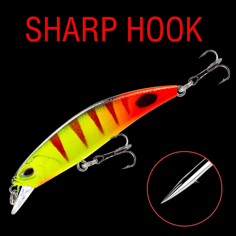 4pcs 3D Mata Memancing Lure Ikan Kecil Bass Umpan 6.8cm/4g Casting Swimbait Dengan 2kait Treble Umpan Ikan Deep Minnow Mini Siakap Air Tawar