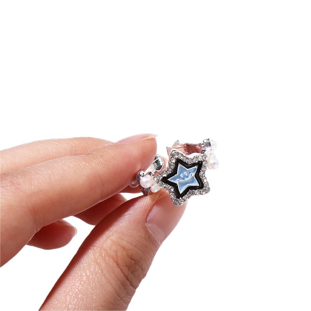 MXBEAUTY Lucky Star Rings Minority Keren Cincin Terbuka Perhiasan Aksesoris Cincin Gaya Korea Gesper Jari Sederhana