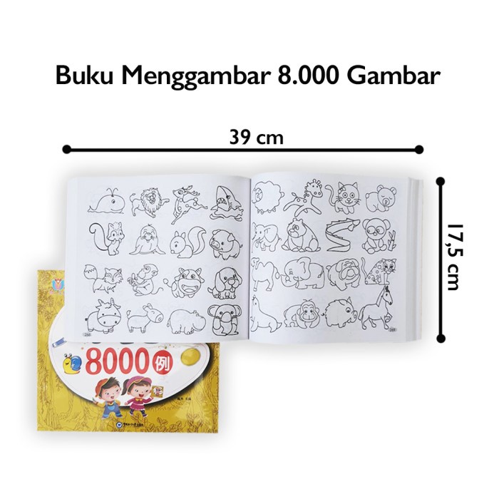 Buku Menggambar dan Mewarnai Step by Step 8000 10000 gambar - 8.000 gambar