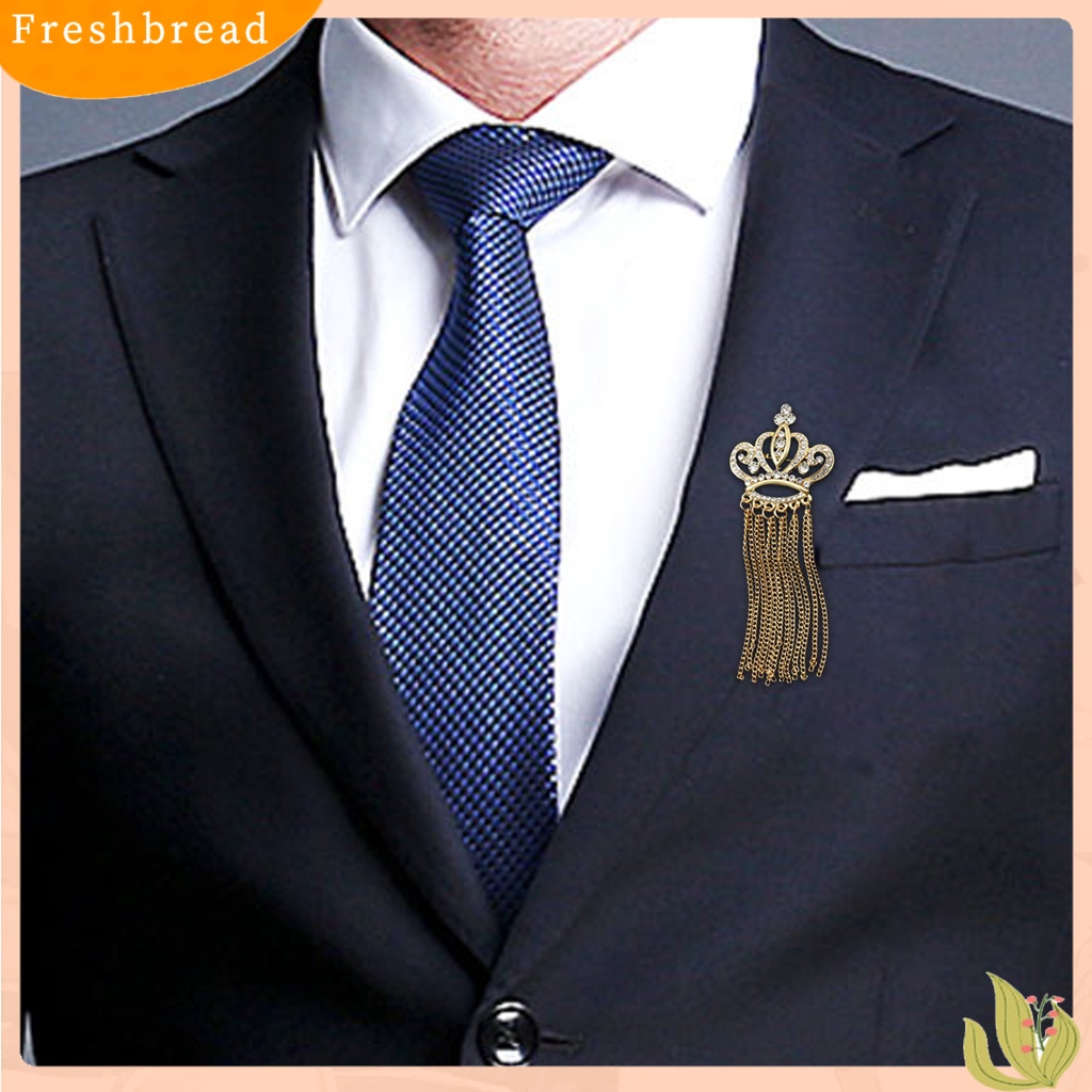 &lt; Freshbread &gt; Pria Bros Pin Mahkota Jumbai Perhiasan Gaya Korea Electroplating Brooch Pakaian Dekorasi