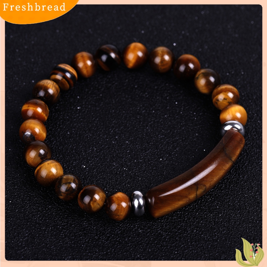 &lt; Freshbread &gt; Peregangan Gelang Memoles Tali Elastis Buatan Tangan Kepribadian Portabel Menghias Tahan Aus Tiger Eye Penyembuhan Batu Gelang Aksesoris Perhiasan