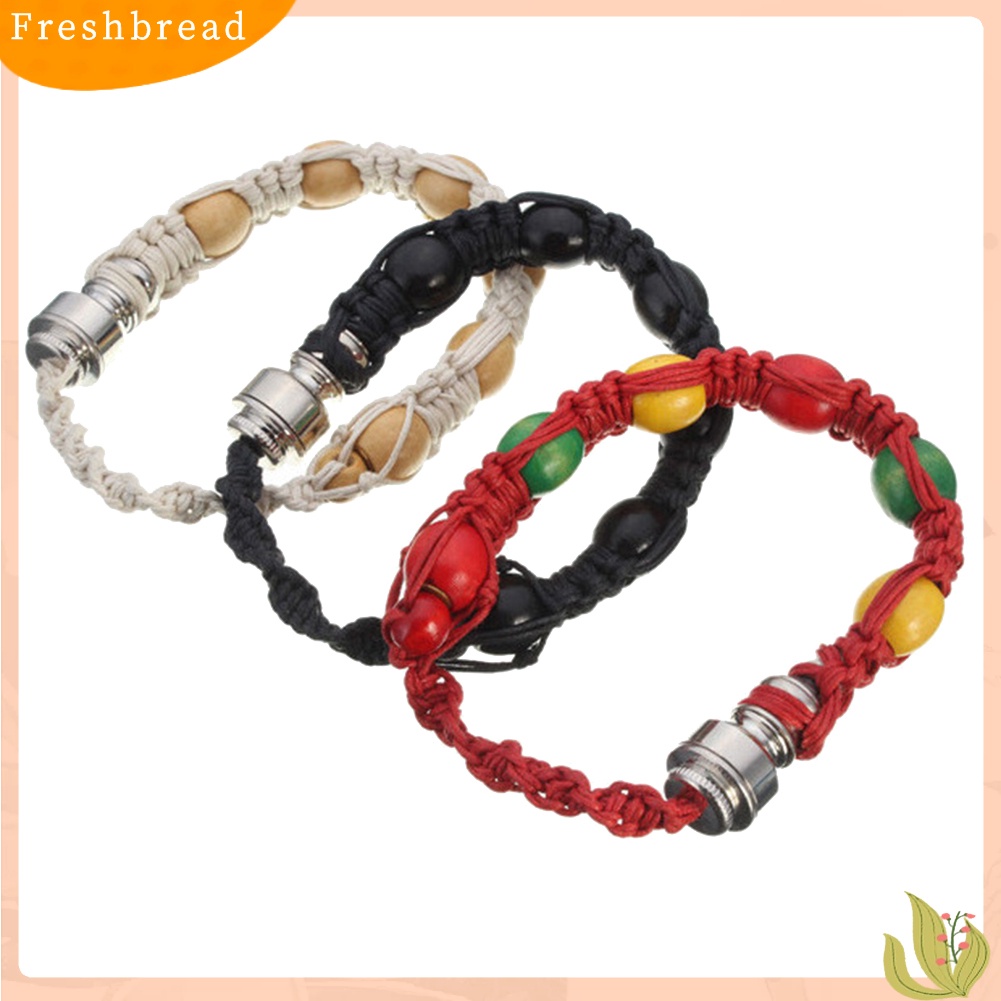 &lt; Freshbread &gt; Fashion Unisex Knotting Manik-Manik Pipa Tembakau Handwoven Gelang Bangle Perhiasan