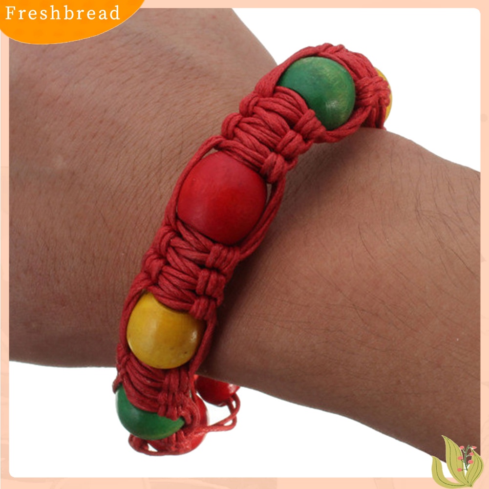 &lt; Freshbread &gt; Fashion Unisex Knotting Manik-Manik Pipa Tembakau Handwoven Gelang Bangle Perhiasan