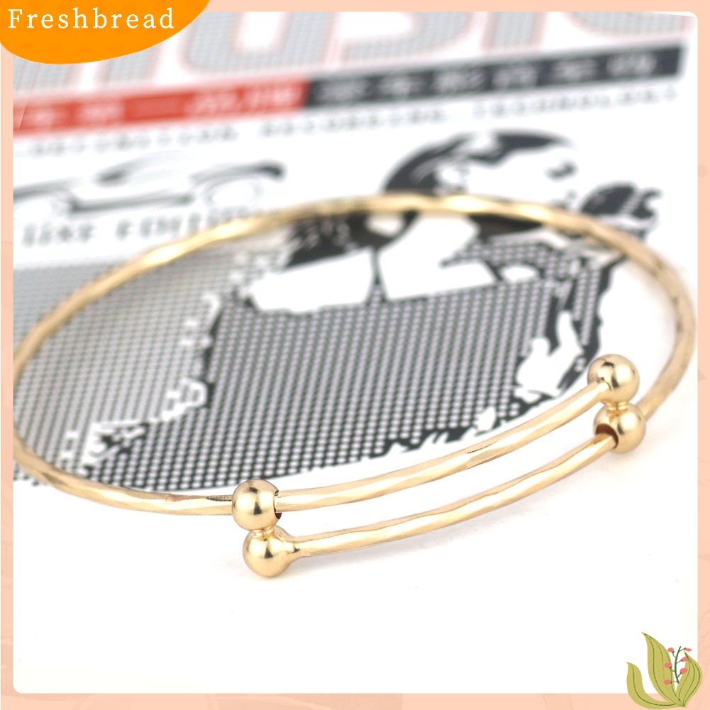 &lt; Freshbread &gt; Wanita Klasik Paduan Fashion Adjustable Gelang DIY Terbuka Bangle Perhiasan Hadiah