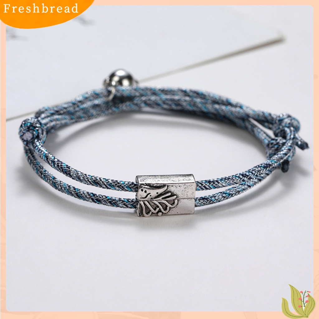 &lt; Freshbread &gt; 2Pcs Unisex Couple ic Gelang Tali Dikepang Kekasih Valentine Hadiah Perhiasan