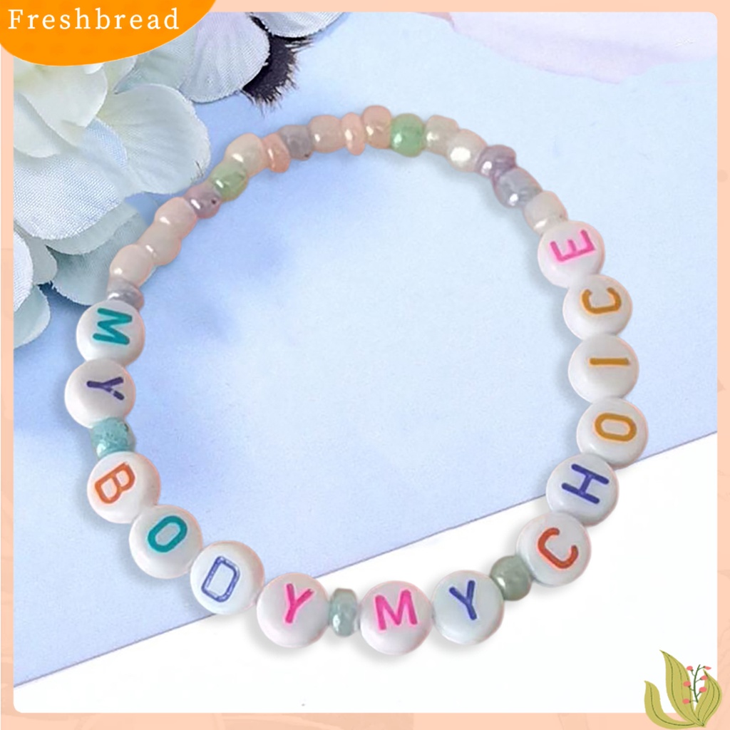 &lt; Freshbread &gt; Gelang Wanita Prohibition Abortion Bermakna Perhiasan Vintage Beads Bangle Untuk Festival