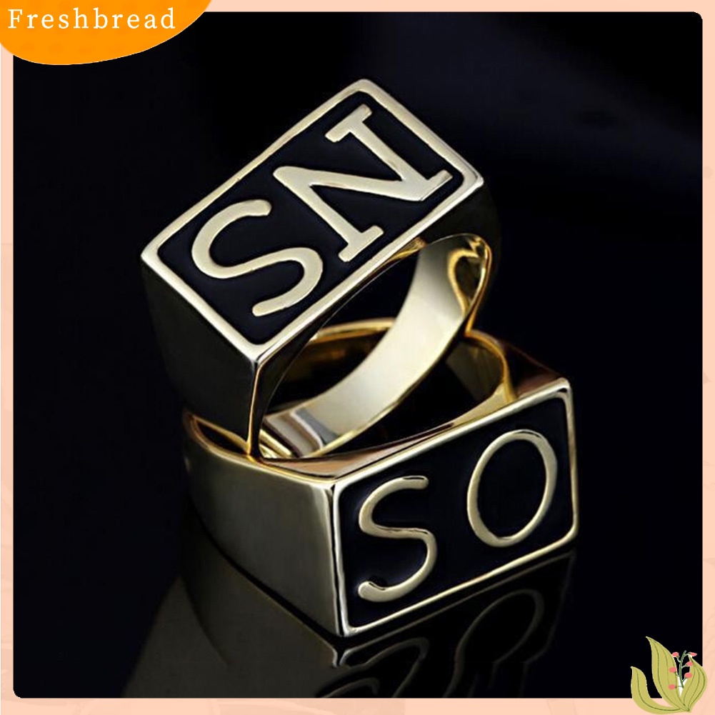 &lt; Freshbread &gt; 2Pcs/set Punk Stainless Steel Sons of Anarchy Couple Finger Rings Perhiasan Hadiah