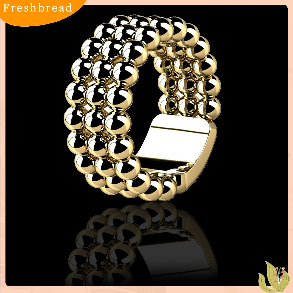 < Freshbread > Kreatif Pria Putaran Manik-Manik Jari Cincin Lebar Club Jalan Perhiasan Hadiah Ulang Tahun