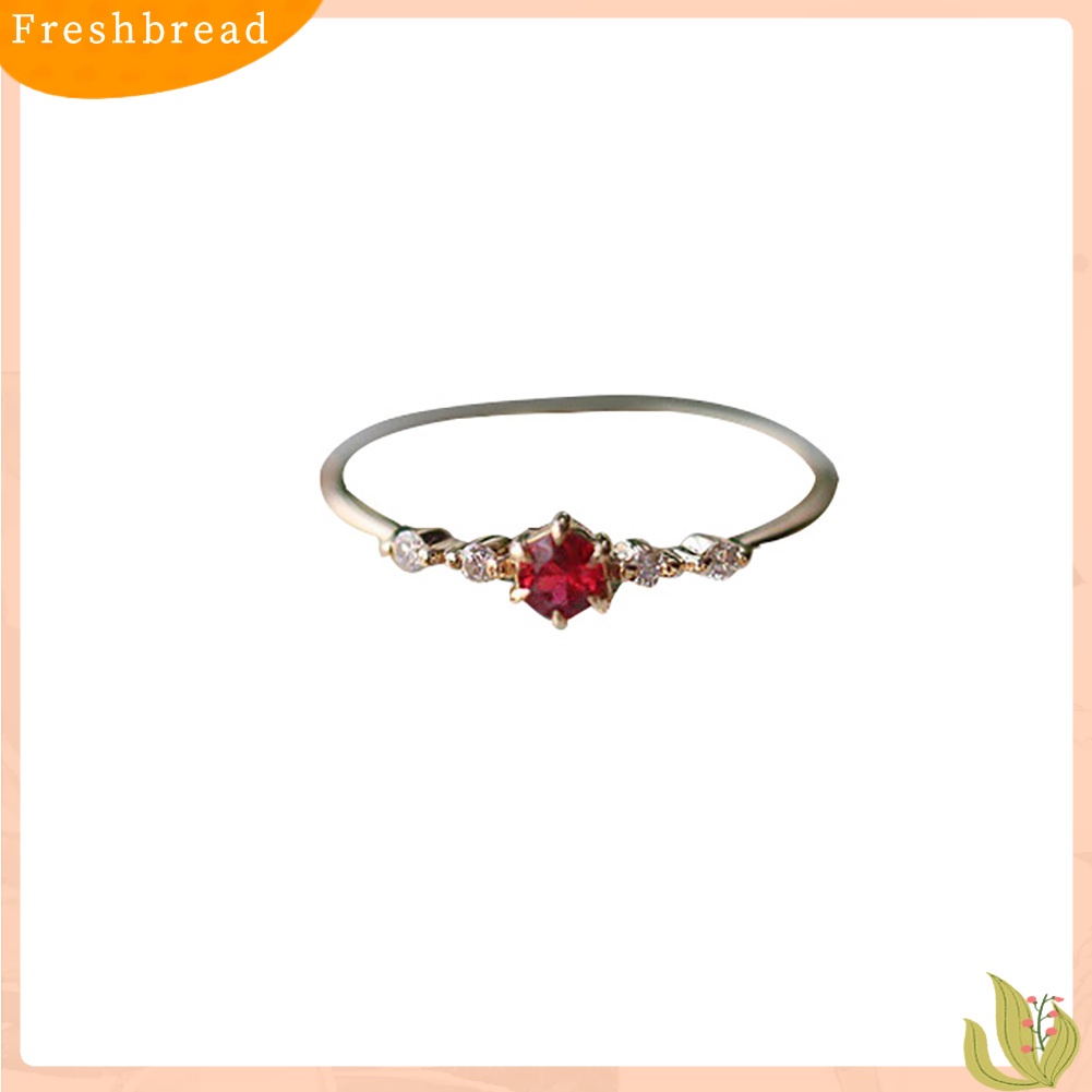 &lt; Freshbread &gt; Indah Wanita Cincin Ramping Berlian Imitasi Bertatahkan Pertunangan Lamaran Perhiasan Hadiah