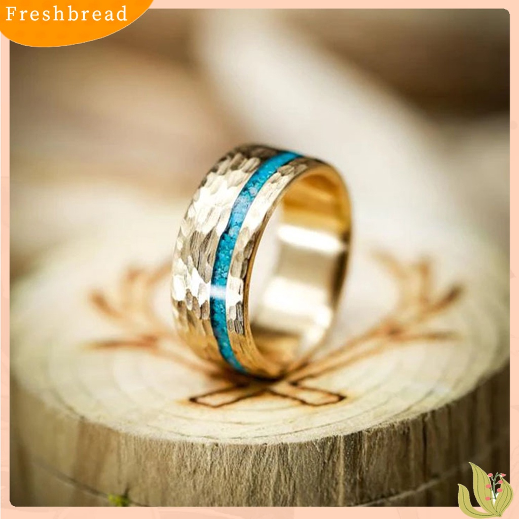&lt; Freshbread &gt; Permukaan Halus Pengerjaan Halus Paduan Jari Cincin Indah Terang Kilau Wanita Pria Cincin Fashion Perhiasan