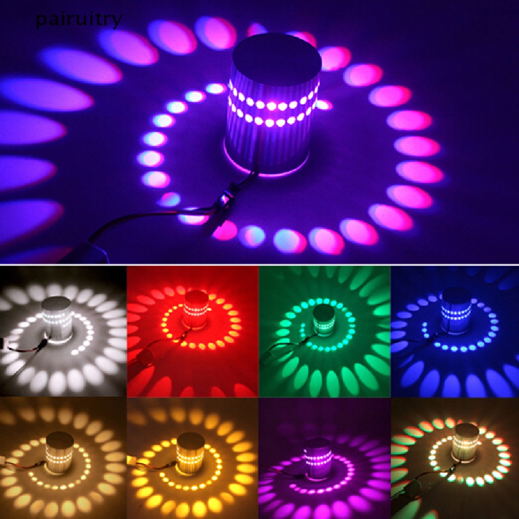 Prt 3W Lampu Dinding LED spot lighg sconce ceiling spiral lamp Rumah KTV bar Dekorasi PRT