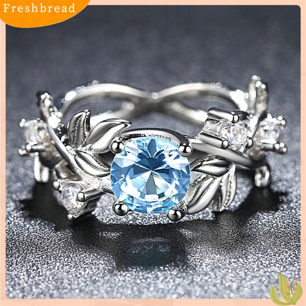 &lt; Freshbread &gt; Cincin Wanita Desain Bunga Semua Pertandingan Aksesoris Fashion Cincin Kawin Berlian Imitasi Manis Untuk Pesta