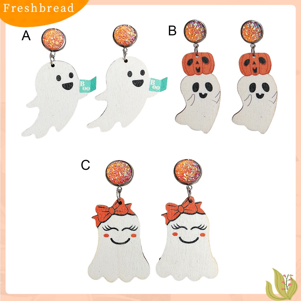 &lt; Freshbread &gt; 1pasang Anting Kreatif Pengerjaan Halus Indah Dekorasi Halloween Anting Labu Lucu Untuk Pesta