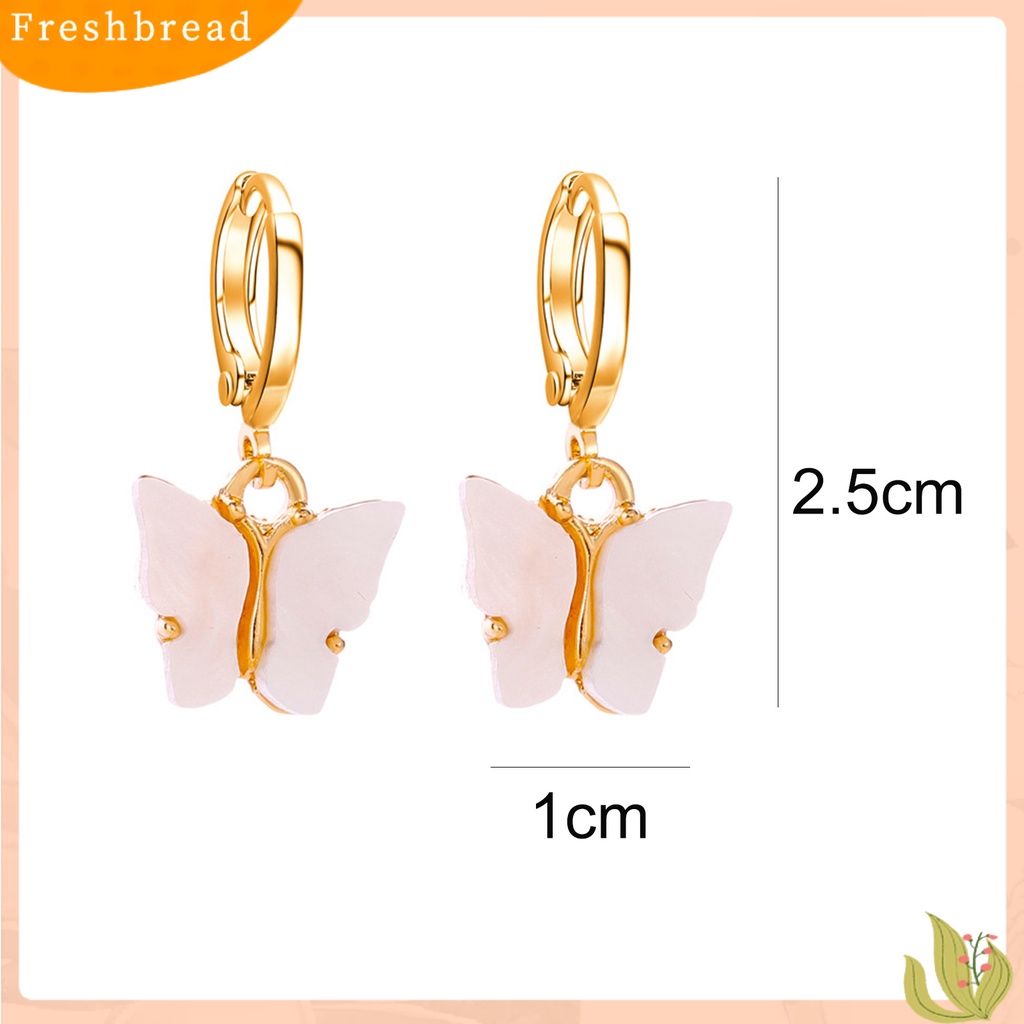 &lt; Freshbread &gt; 1pasang Anting Bentuk Hewan Elegan Wanita Bahan Akrilik Warna Cerah Anting Menjuntai Untuk Pacaran