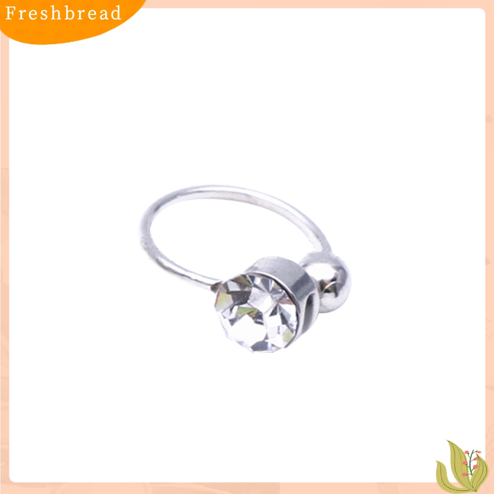 &lt; Freshbread &gt; 1pc Fashion Wanita Bentuk U Berlian Imitasi Klip Telinga Manset Tanpa Tindik Anting Hadiah