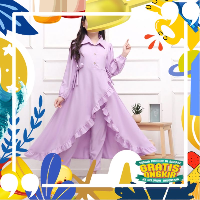 SETELAN TUNIK ANAK USIA COCOK  7-11 TH || SETELAN ANAK PEREMPUAN || SETELAN WANITA || BAJU ANAK + CE