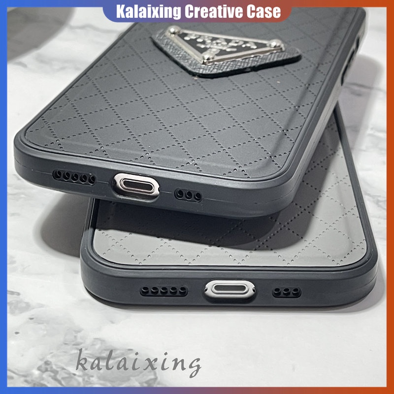 Casing Ponsel Logo Prada 3D Untuk iPhone 14 Pro Max13 11 Pro Max Xs Max Xr X Xs 7 8 Plus Soft Case Kulit Dengan Perlindungan Lensa