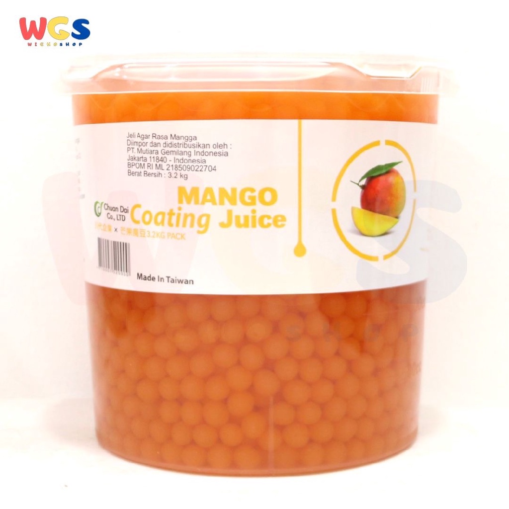 

Chuan Dai Popping Boba Mango Coating Juice 3.2kg