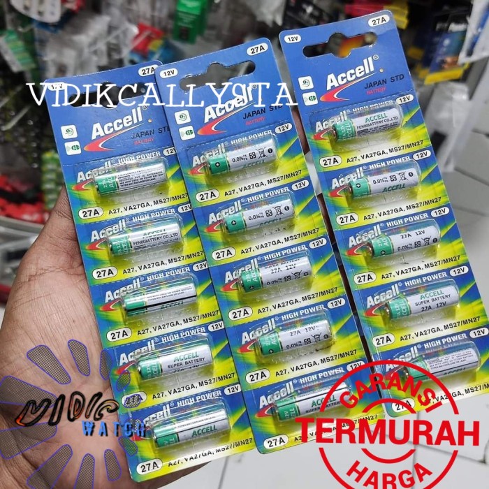 BATU BATERAI BATRE BATTERY A27 27A ASLI REMOTE MOBIL ORIGINAL ORI