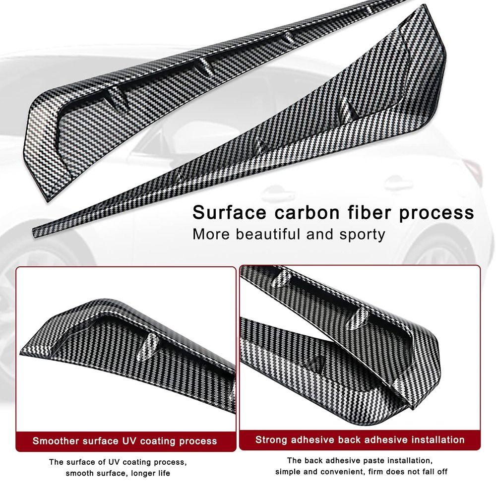 POPULAR 2pcs Fender Mobil Ventilasi Samping Auto Exterior Aksesoris Lubang Intake Hias Spoiler Hitam